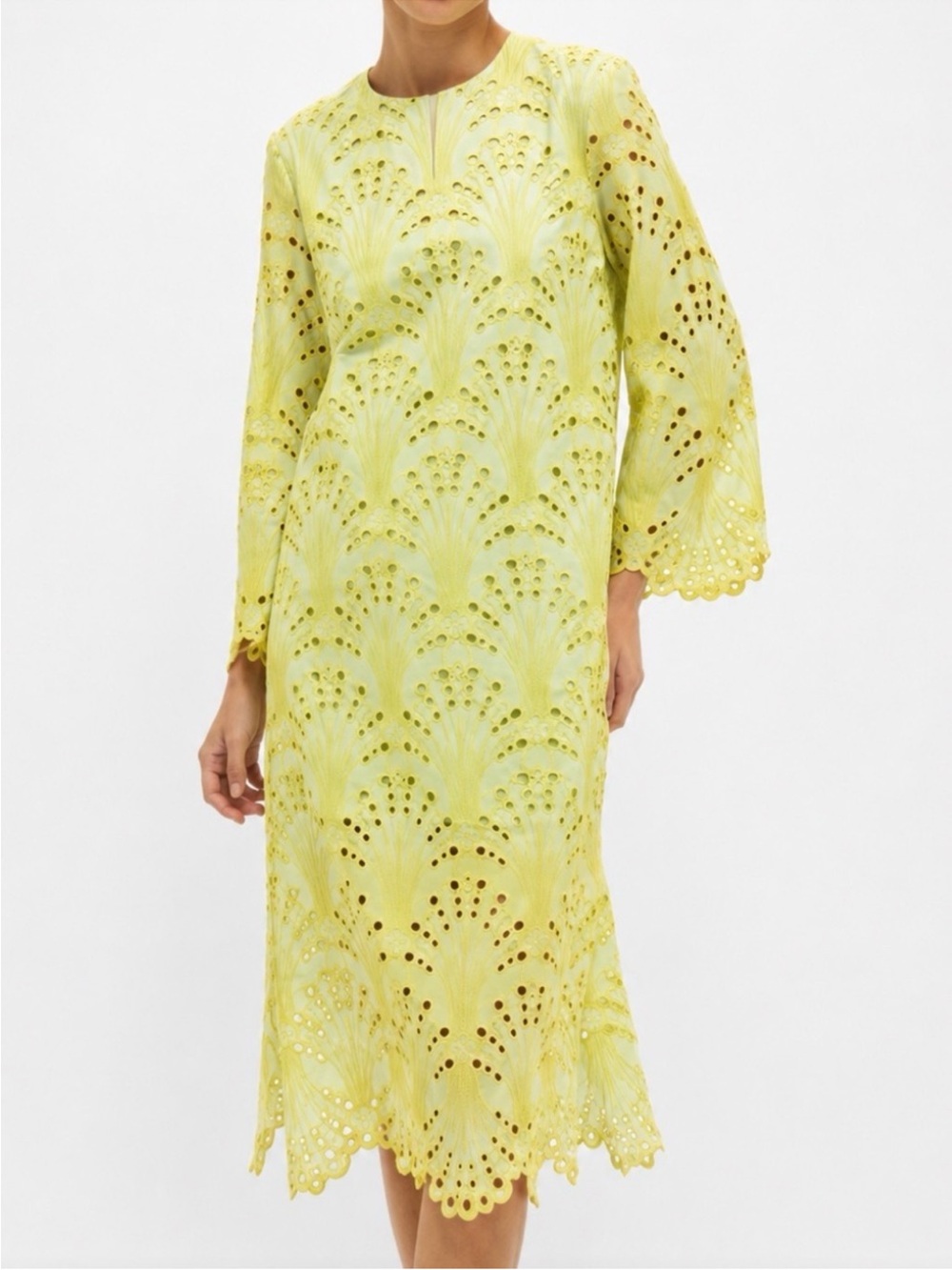 TUCKERNUCK Medium Mint and Mimosa Eyelet Jamie Dress Orig $228 Excellent Cond